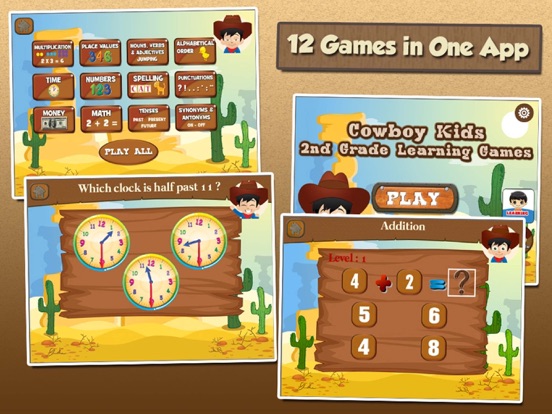 Screenshot #4 pour Cowboy Kid Games for 2nd Grade
