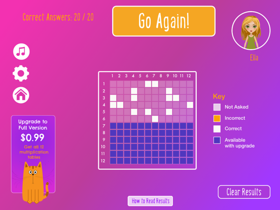 Screenshot #6 pour BrainyGirl Math Times Tables