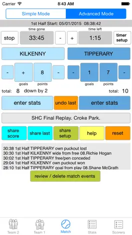 Game screenshot GAA Match Reporter apk