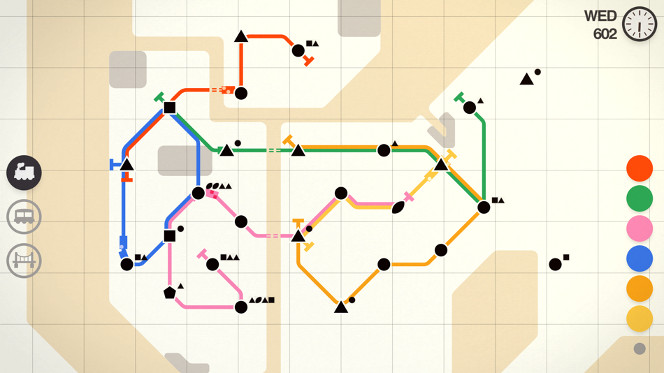 #6. Mini Metro (iOS) От: Dinosaur Polo Club