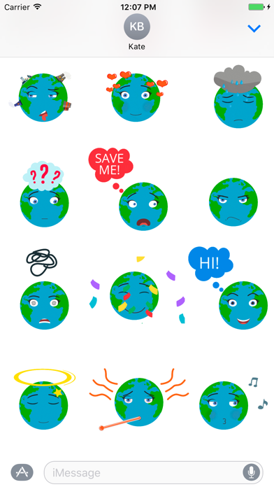 Screenshot #1 pour Green Earth Day Animated Emoji