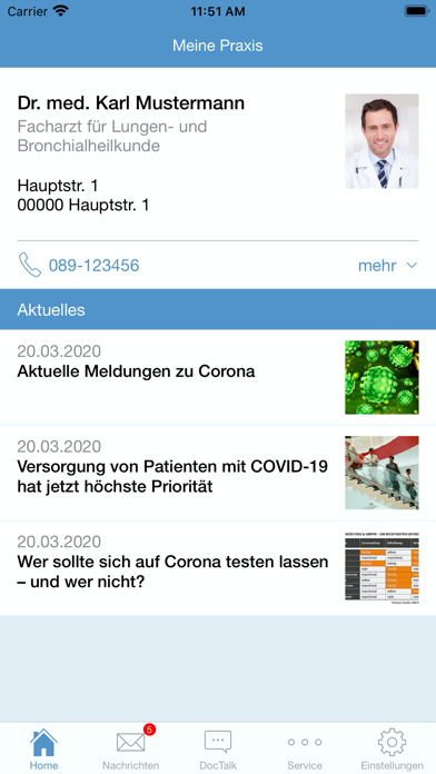 Screenshot #1 pour PraxisApp - Mein Lungenarzt