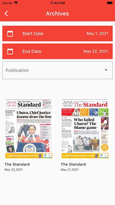 The Standard Digital e-Paper Screenshot