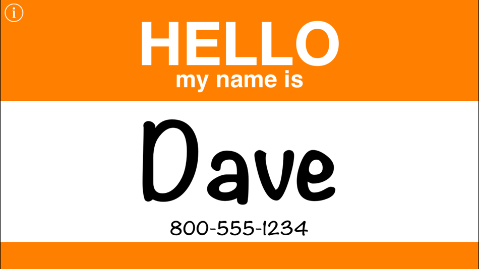#4. Hello Name Tag (iOS) By: David Ashton