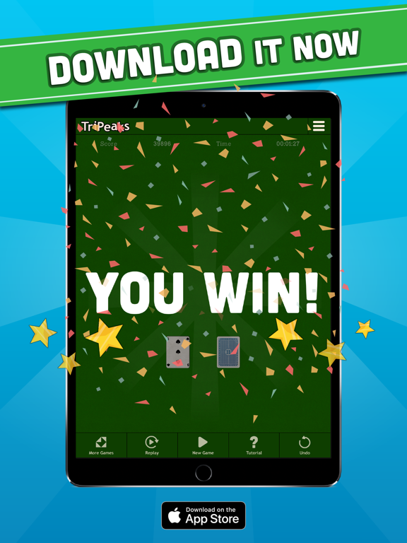 TriPeaks - Classic Solitaire iPad screenshot