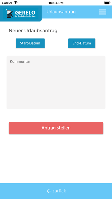 Gerelo - Gebäudereiniger-App Screenshot