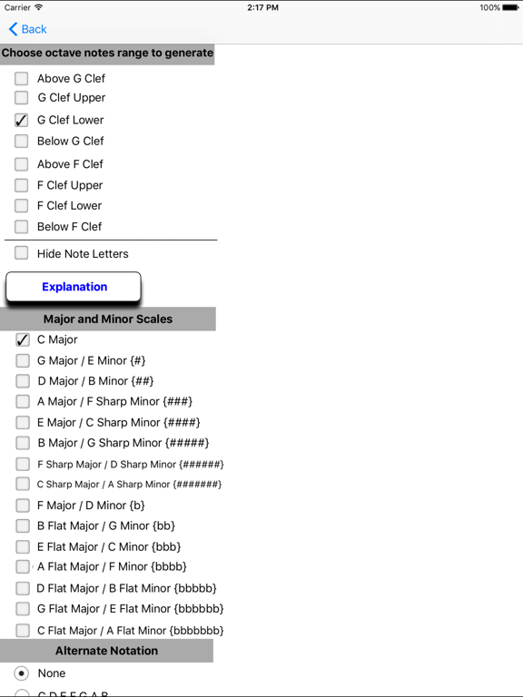 ¼ learn sight read music tutor iPad screenshot 5 - Music app