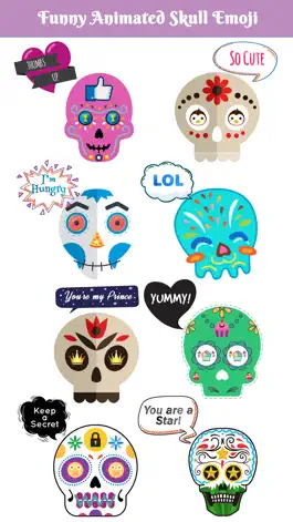Game screenshot Animated Funny Skull Emoji hack