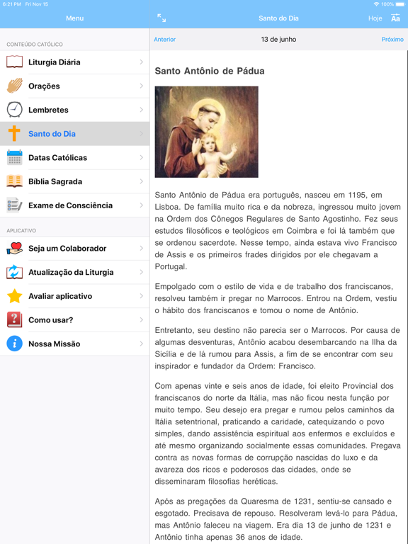 Companheiro Católico iPad screenshot 4 - Lifestyle app
