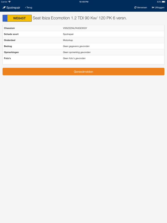Syntec Inname Schade iPad screenshot