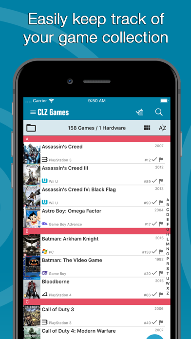 CLZ Games: Video Game Database Screenshot