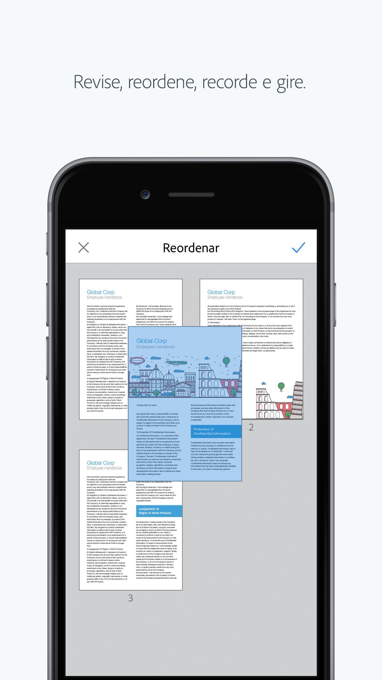 Screenshot do app Adobe Scan