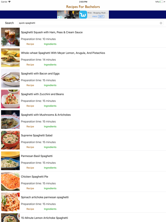Screenshot #4 pour Recipes for Bachelors