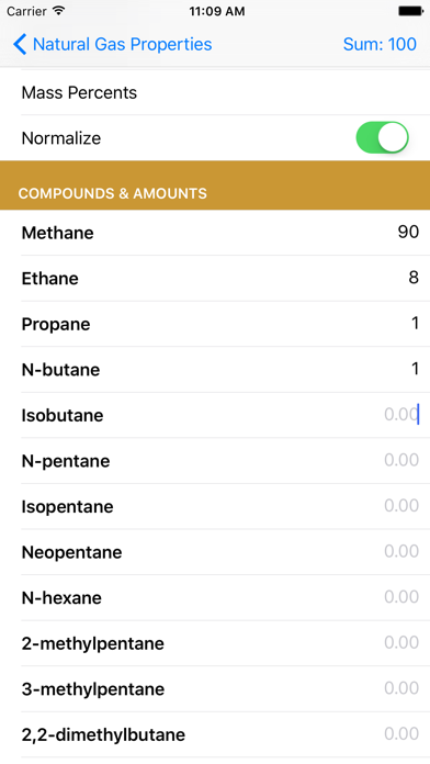 Screenshot #2 pour Natural Gas Props Calculator