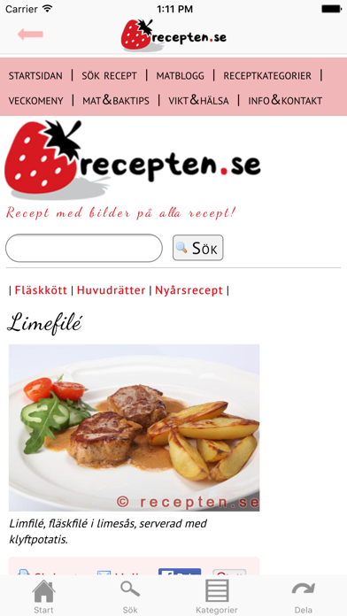 recepten.se Screenshot