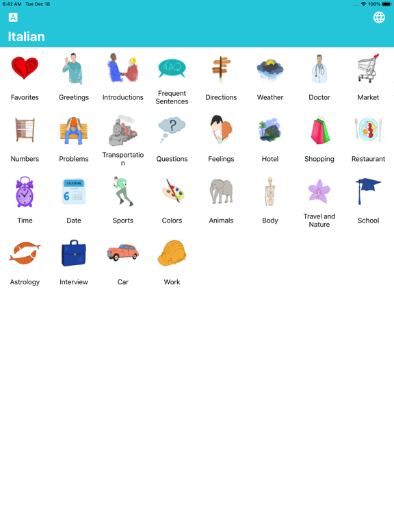 MTL Learn Italian iPad screenshot 2 - Education app