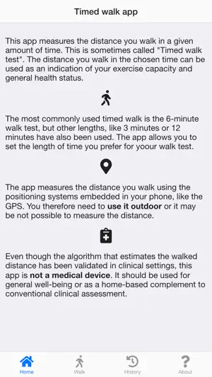 Timed walk screenshot 1