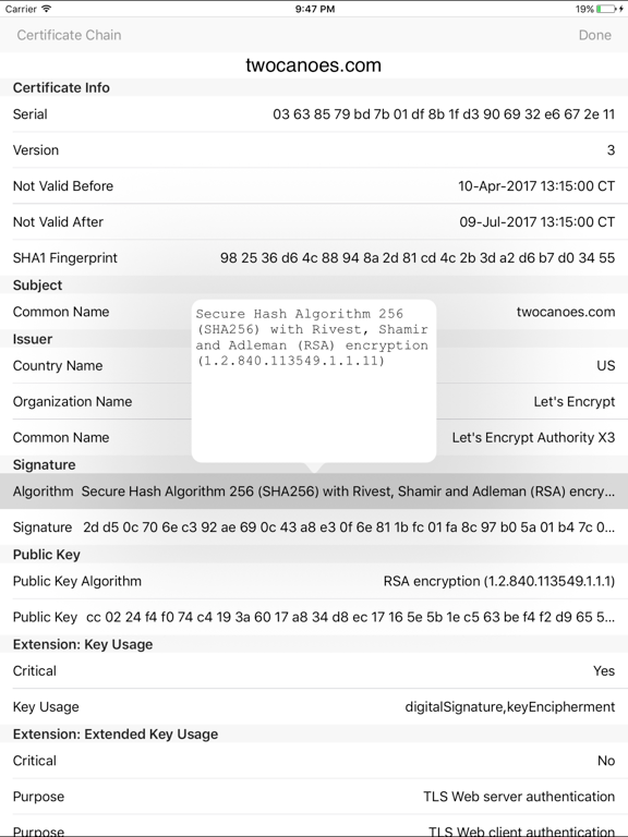Screenshot #4 for SSL Detective Plus