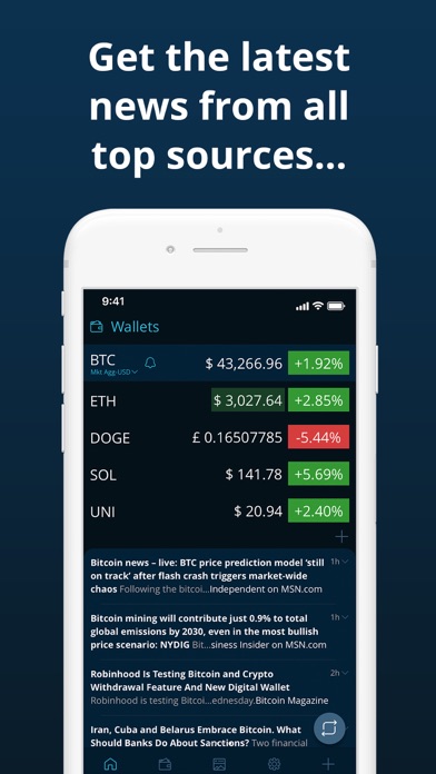 HODL Real-Time Crypto Tracker Screenshot