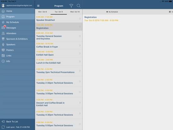 Screenshot #5 pour IMAPS Events