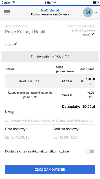IceOrder Klient screenshot-4