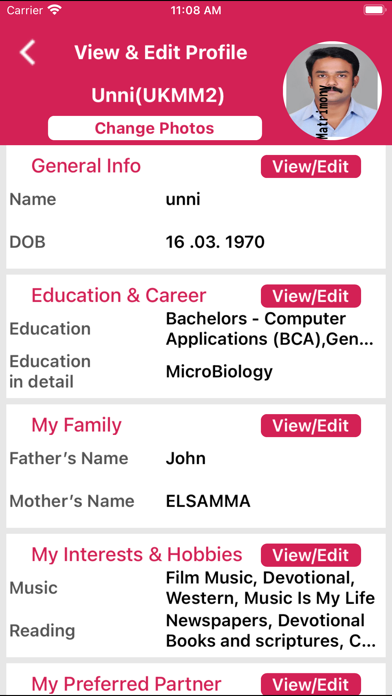 UK Malayali Matrimony Screenshot