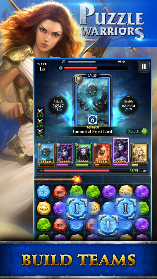 #7. Puzzle Warriors RPG (iOS) Ved: Agame Interactive Ltd