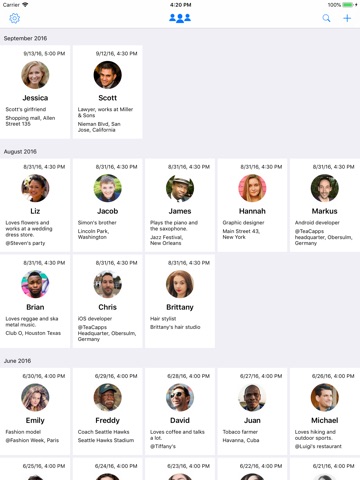 NameKeeper - Remember Names iPad screenshot