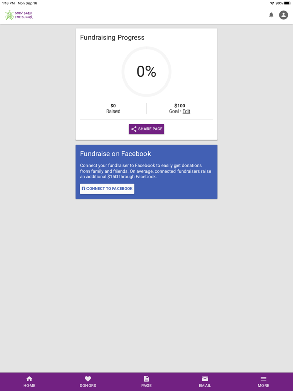 Goin' Bald For Bucks iPad screenshot 1 - Health & Fitness app