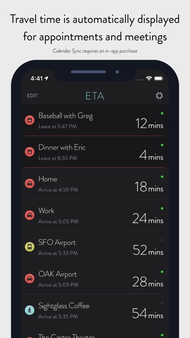 ETA - GPS & maps driving times Screenshot