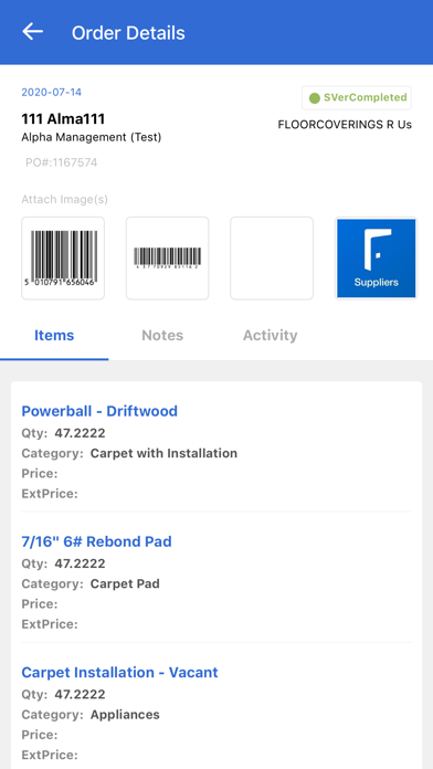 FacilGo® for Suppliers Screenshot