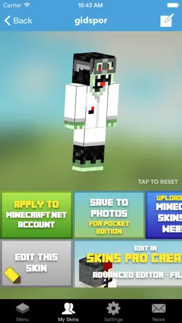 Game screenshot Skin Creator PE for Minecraft hack