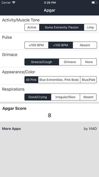 Apgar Screenshot