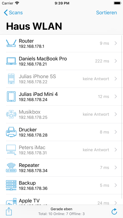 Network Radar App-Screenshot