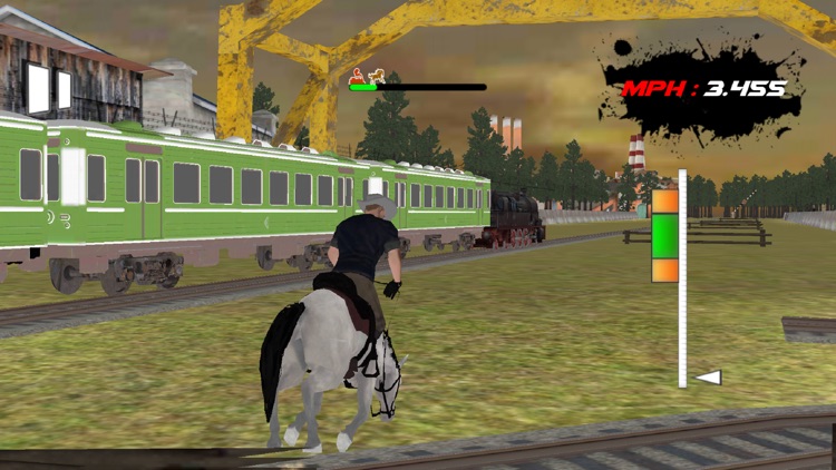 Horse Riding Vs Train Race Sim screenshot-3