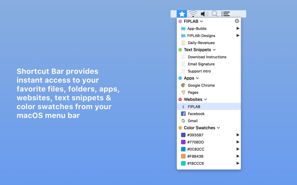 Shortcut Bar - Instant Access - 2.9.5 - (macOS)