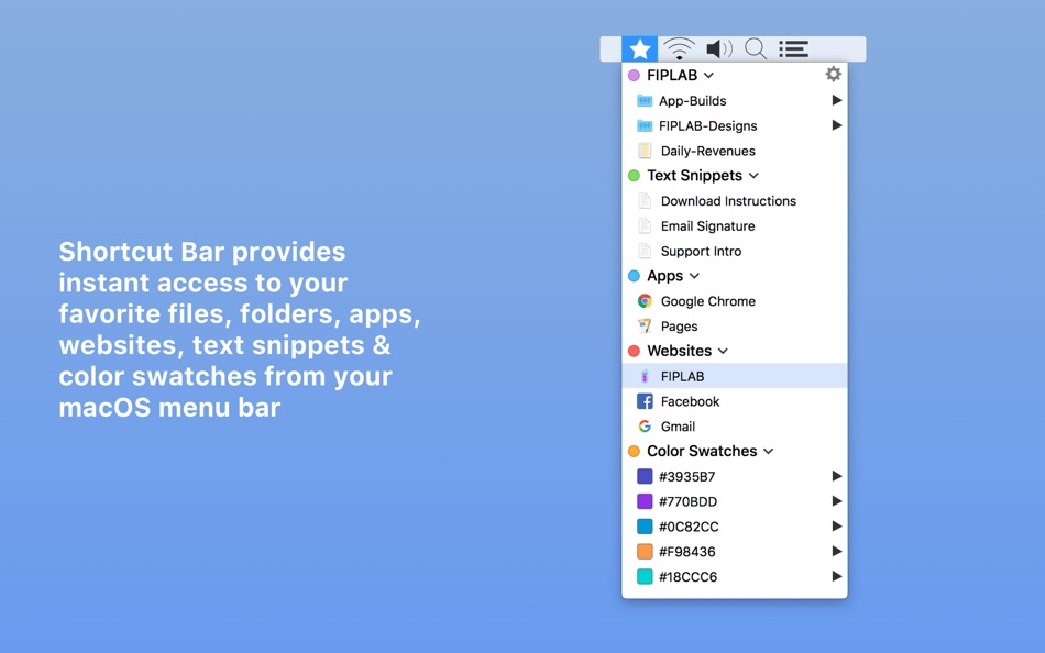 #1. Shortcut Bar - Instant Access (macOS) 게시자: FIPLAB Ltd