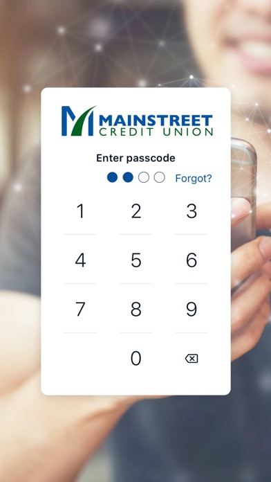 Mainstreet Credit Union Screenshot