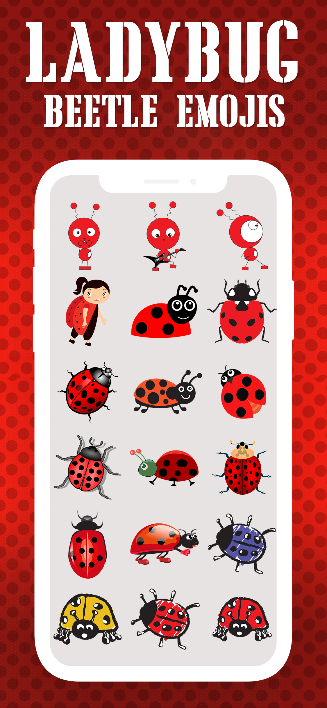 Ladybug Beetle Emojis screenshot 2