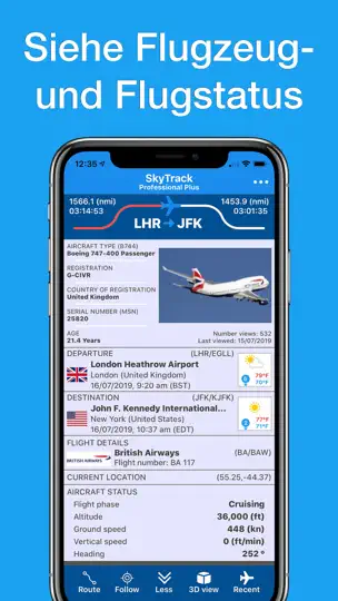 Screenshot von SkyTrack | Flugradar Fly Radar auf dem iPhone 3