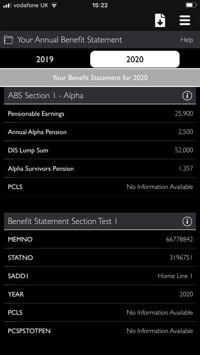 Civil Service Pensions Screenshot