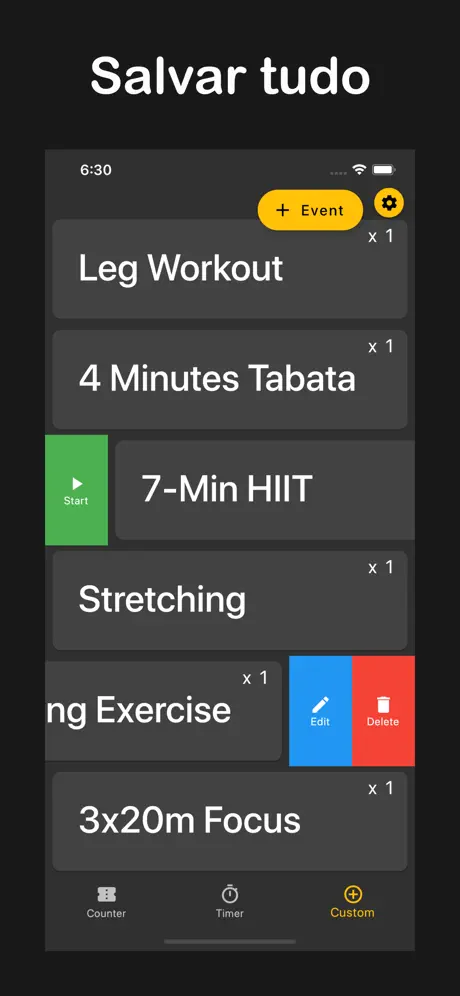 Interval Timer: Custom Workout