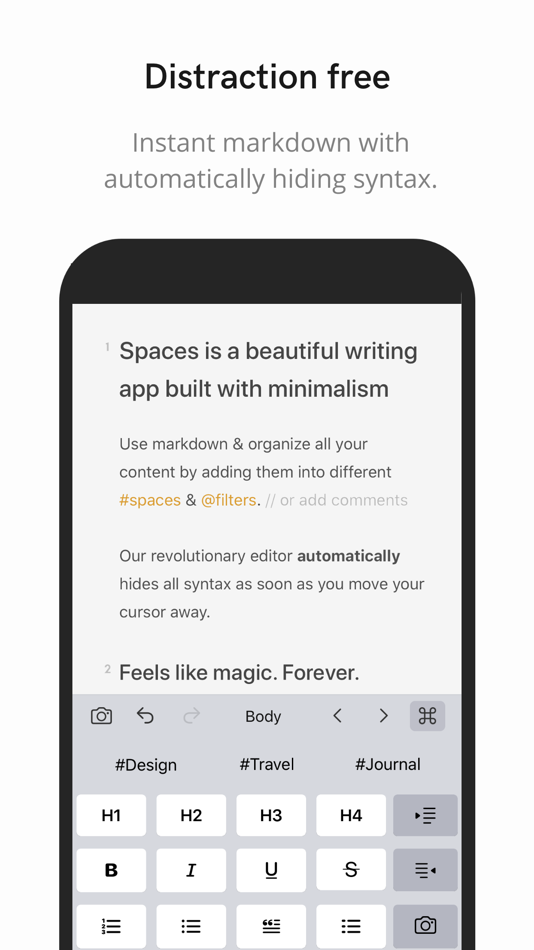 #2. Spaces - Minimal Notes App (macOS) 게시자: Apoorv Jain