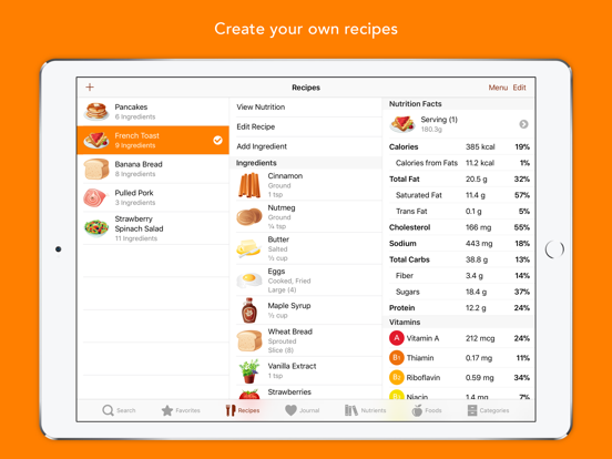 Nutrients - Nutrition Facts iPad app afbeelding 3