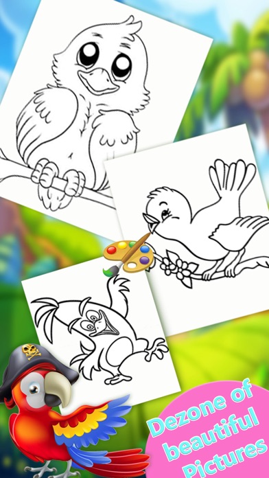 Coloring Cute Birds - Paint screenshot 3