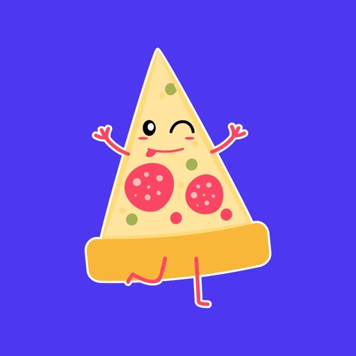 Pizza Slice Foodie Stickers Icon