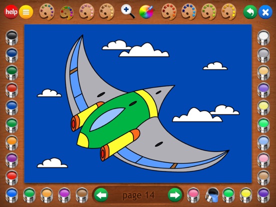 Coloring Book: Airplanes screenshot 2