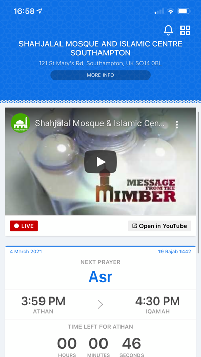 Southampton Shahjalal Mosque Screenshot