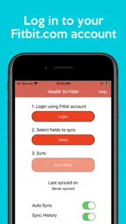 sync for apple health > fitbit iphone screenshot 2