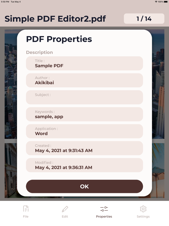 Simple PDF Editor iPad screenshot 9 - Utilities app